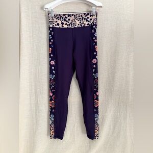 Johnny Was Bee Active High Waisted Leggings with Floral Print